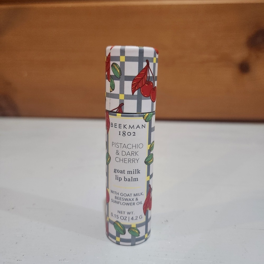 Beekman 1802 Goat Milk Lip Balm Pistachio‎ Dark Cherry 0.15 Oz 840408193986 New